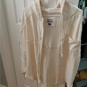 Women's Cream Hoodie Sweater